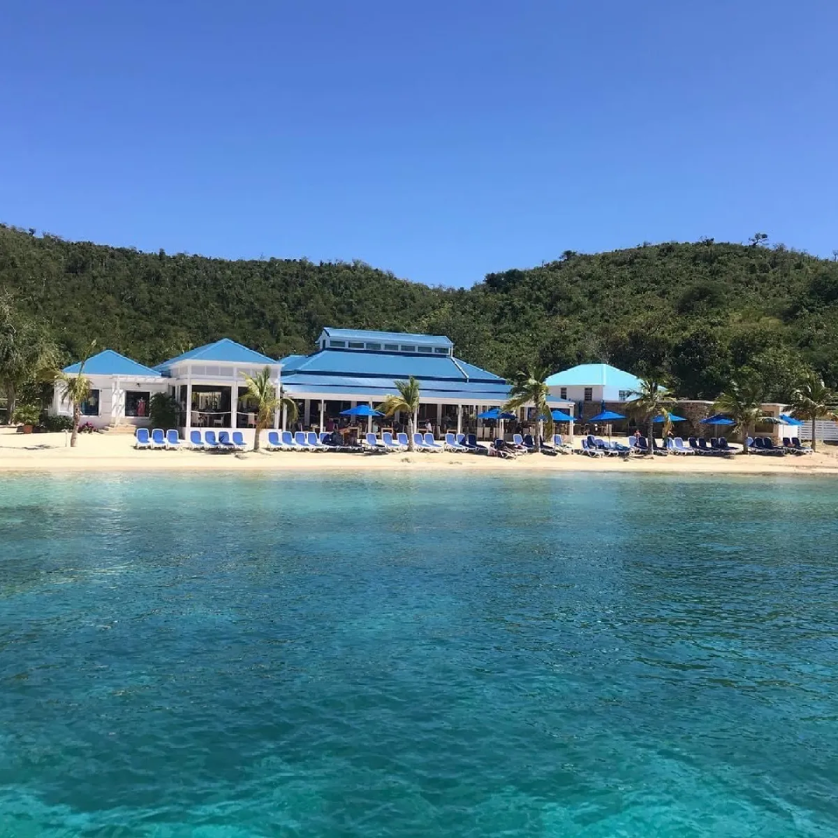 an island in the middle of a body of water