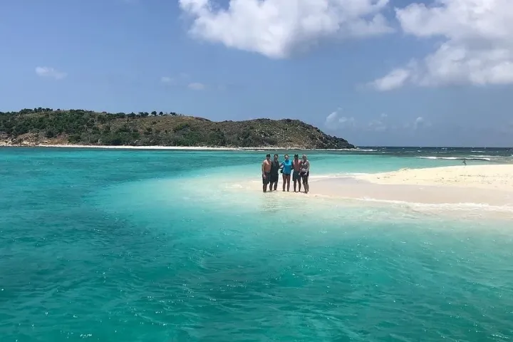 a body of water next to the ocean