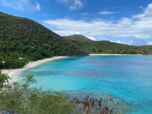 an island in the middle of a body of water