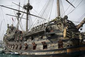 a large ship in the water