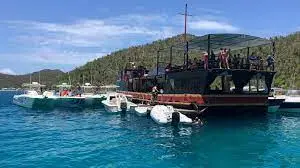a small boat in a body of water